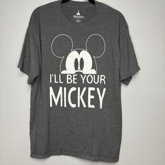 Disney Parks Other - Disney Parks Dark Cotton Grey Mickey T-Shirt Mens Sz L